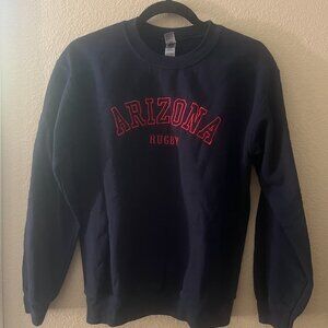 Arizona Rugby Navy and Red Embroidered Crewneck Sweatshirt